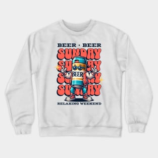 Sunday Beer "sunday Funday: Heckin' Legendary" Funny Crewneck Sweatshirt